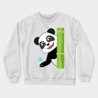 Cute panda and snowflake Crewneck Sweatshirt